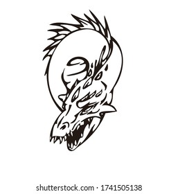 Dragon Head Vector Logo isolated