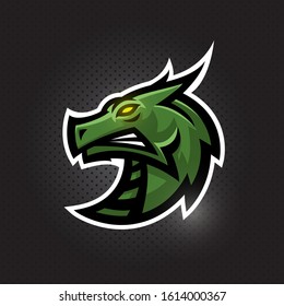 Dragon head- vector logo/icon illustration mascot. Dragon sport gaming mascot logo template.