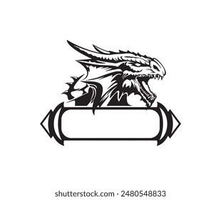 dragon head vector for sports team logo