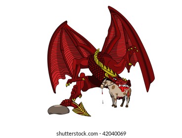 Dragon and horse