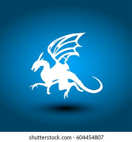 dragon hunting on the grey background