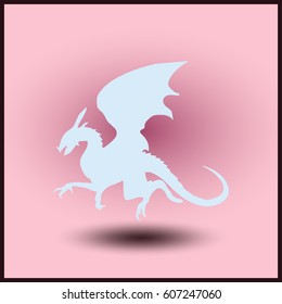 dragon hunting on the grey background