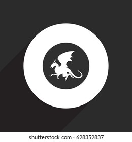 dragon hunting on the grey background