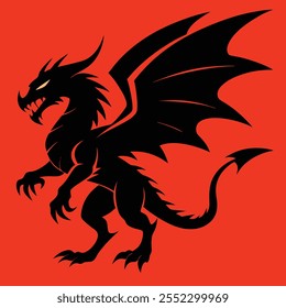 dragon icon art design silhouette