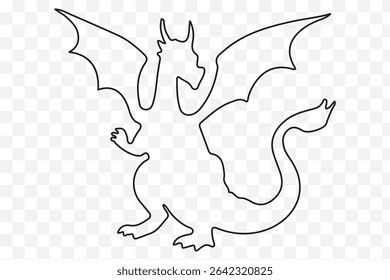 the dragon icon black silhouette vector eps 10
