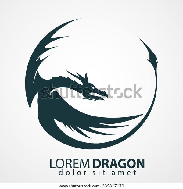 Dragon Icon Chinese Dragon Head Silhouette Stock Vector (Royalty Free ...