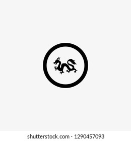 Dragon icon graphic element Illustration template design 