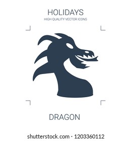 dragon icon. high quality filled dragon icon on white background. from holidays collection flat trendy vector dragon symbol. use for web and mobile
