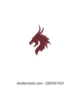 Dragon icon logo design illustration template