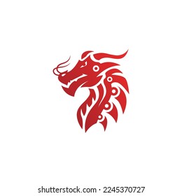 Dragon icon logo design illustration