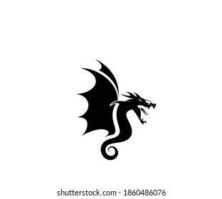 Dragon icon logo design template
