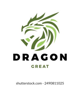 Dragon Icon Logo Design Template