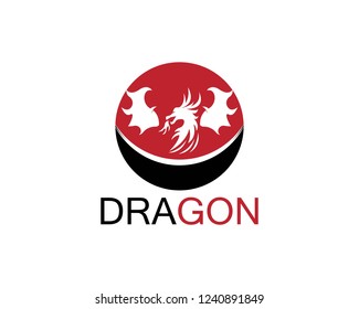 Dragon icon logo template