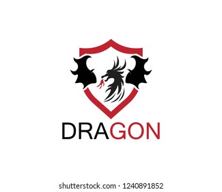 Dragon icon logo template