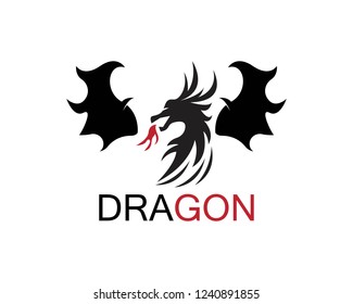 Dragon icon logo template