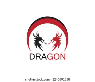 Dragon icon logo template