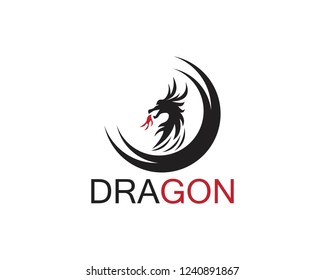Dragon icon logo template