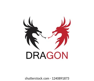 Dragon icon logo template