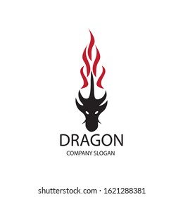 dragon icon logo vector design