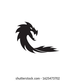 dragon icon logo vector design