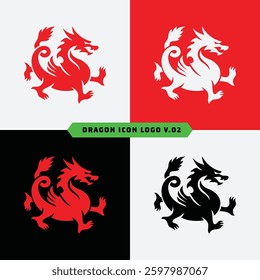 Dragon icon logo. vector design