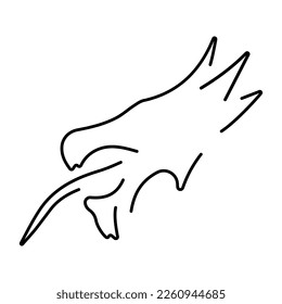 dragon icon on white background, vector illustration.