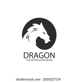 Dragon icon template vector illustration design