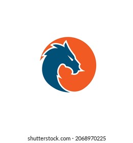 Dragon icon template vector illustration design