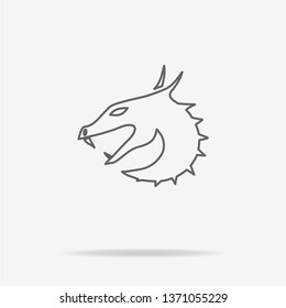 Dragon icon. Vector concept illustration for design.