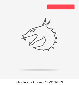 Dragon icon. Vector concept illustration for design.