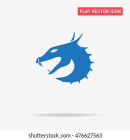 Dragon icon. Vector concept illustration for design.