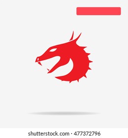 Dragon icon. Vector concept illustration for design.