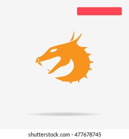 Dragon icon. Vector concept illustration for design.