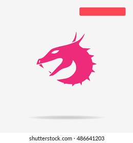 Dragon icon. Vector concept illustration for design.