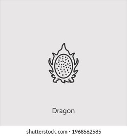 dragon icon vector icon.Editable stroke.linear style sign for use web design and mobile apps,logo.Symbol illustration.Pixel vector graphics - Vector