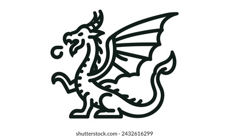 Dragon icon vector illustration design on white background