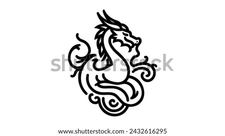 Dragon icon vector illustration design on white background