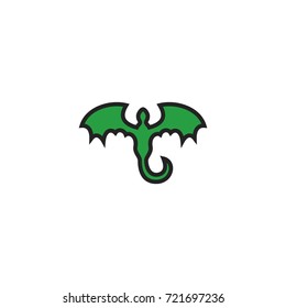 Dragon Icon Vector Isolated