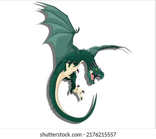 dragon icons western tradition design cartoons character best vector