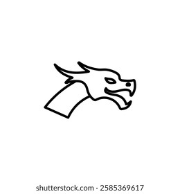 dragon iconVector illustration in black