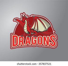 Dragon Illustration design badge
