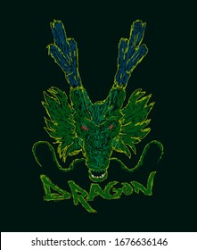 dragon illustration design for sukajan is mean japan traditional cloth or t-shirt with digital hand drawn Embroidery Men T-shirts Summer Casual Short Sleeve Hip Hop T Shirt Streetwear