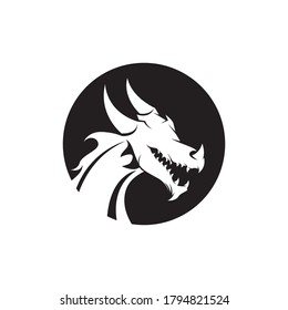 Dragon illustration icon design template vector