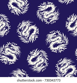 Dragon illustration pattern