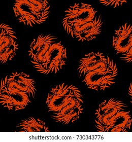 Dragon illustration pattern