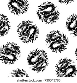 Dragon illustration pattern