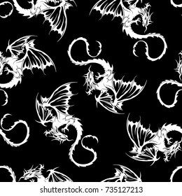 Dragon illustration pattern