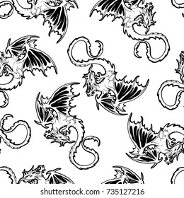 Dragon illustration pattern