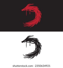 Logo-Vektorgrafik für Drachenillustrationen