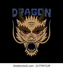 Dragon illustration vector for tshirt jacket hoodie can be used for stickers etc